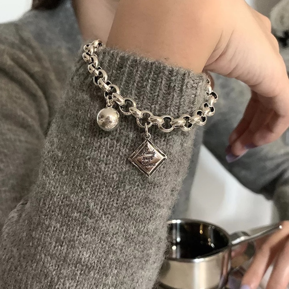 NEW “8” 925 STERLING SILVER HIP HOP PUNCK BRACELET,NICE BRACELET,CUTE BRACELET - Picture 4 of 5